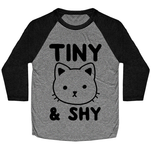 Tiny & Shy Cat Baseball Tee
