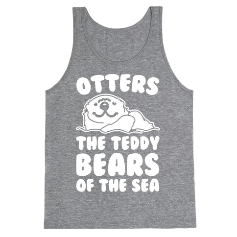 Otters The Teddy Bears of The Sea White Print Tank Top