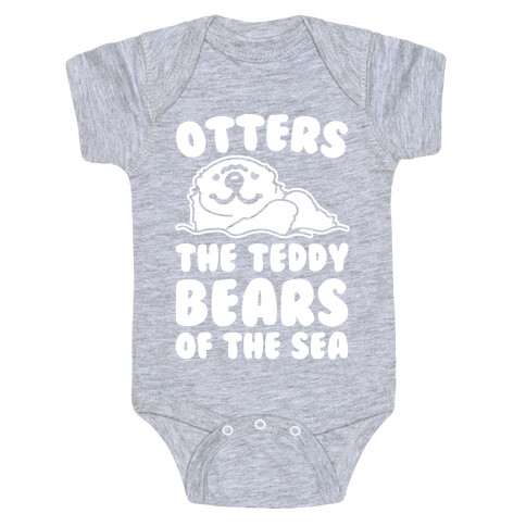 Otters The Teddy Bears of The Sea White Print Baby One-Piece