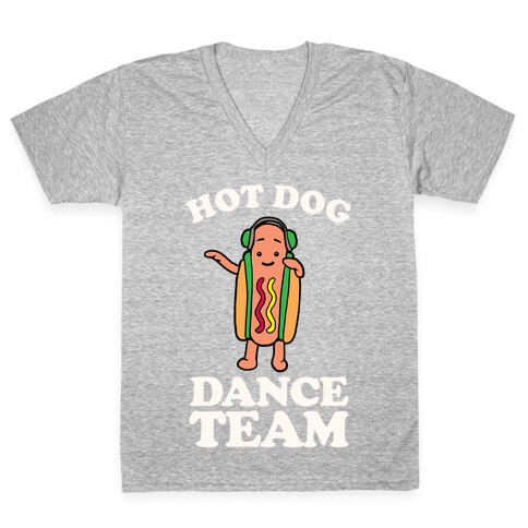 Hot Dog Dance Team V-Neck Tee Shirt