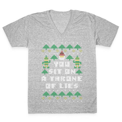 You Sit On a Throne of Lies V-Neck Tee Shirt
