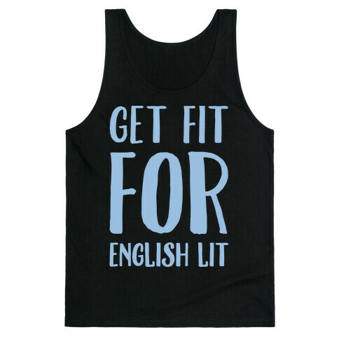 Get Fit For English Lit White Print Tank Top