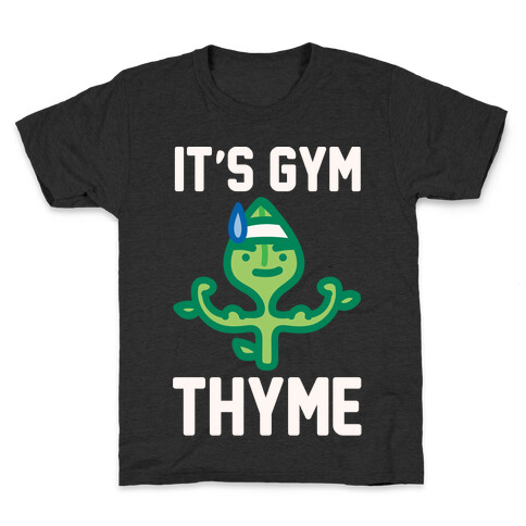 It's Gym Thyme White Print Kids T-Shirt