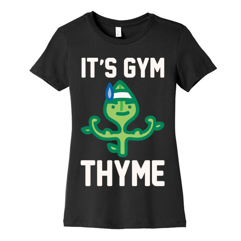 It's Gym Thyme White Print Womens T-Shirt