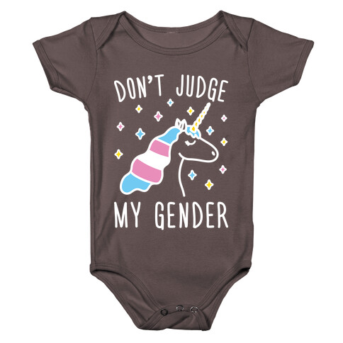 Don't Judge My Gender Unicorn Baby One-Piece
