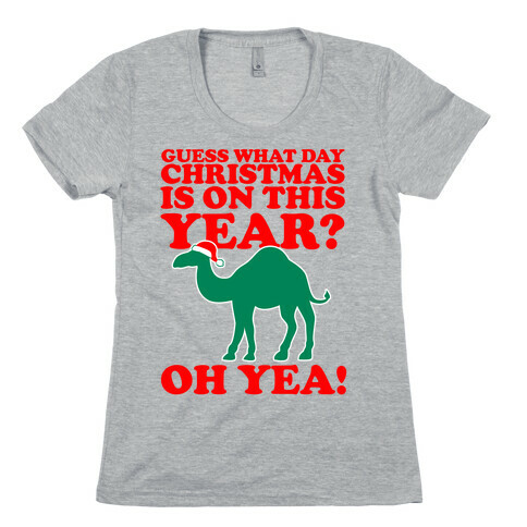 Guess What Day Christmas is on this Year? Womens T-Shirt
