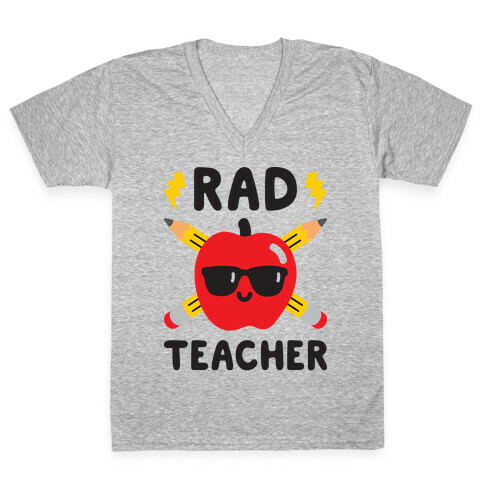 Rad Teacher V-Neck Tee Shirt