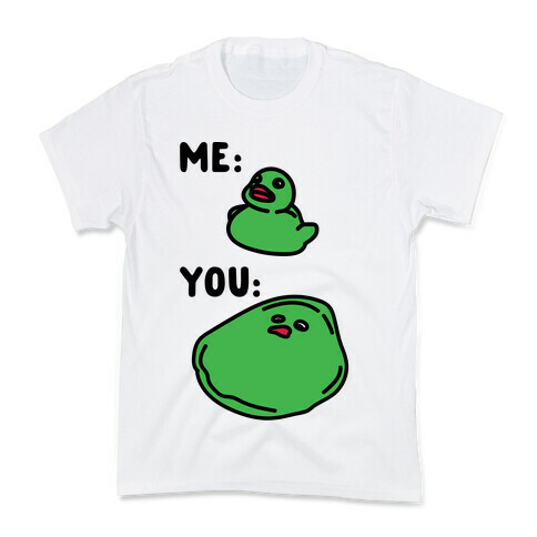 Me vs You Melting Ducky Meme Kids T-Shirt