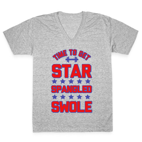 Star Spangled Swole V-Neck Tee Shirt