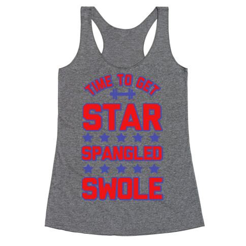 Star Spangled Swole Racerback Tank Top