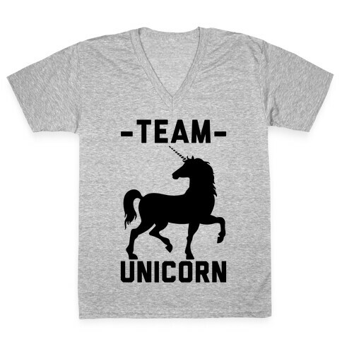 Team Unicorn V-Neck Tee Shirt