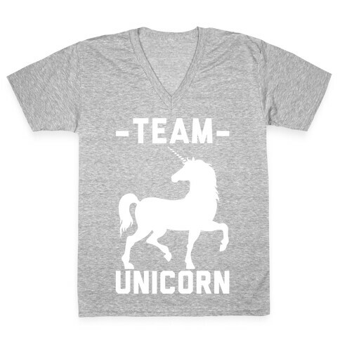 Team Unicorn V-Neck Tee Shirt