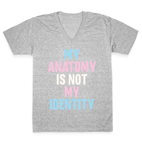 My Anatomy Is Not My Identity V-Neck Tee Shirt