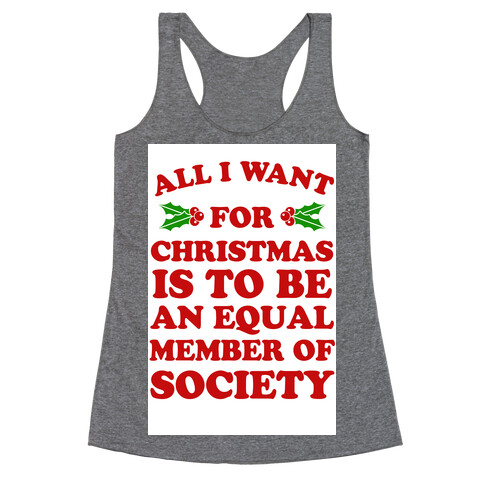 What I want for Christmas Racerback Tank Top