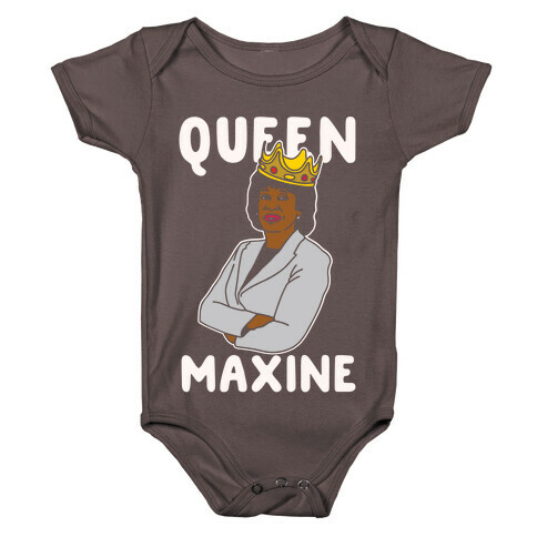 Queen Maxine White Print Baby One-Piece