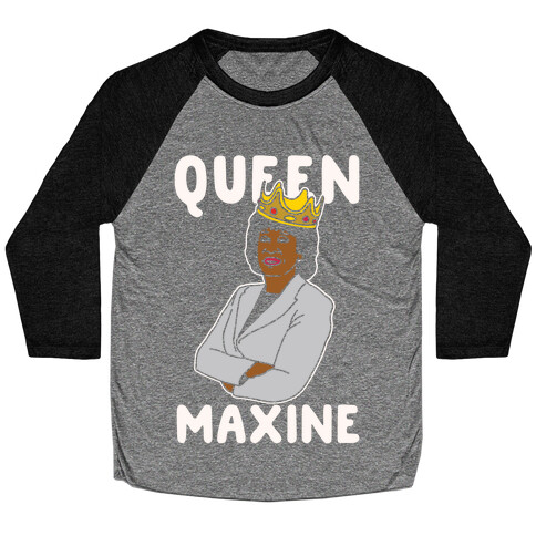 Queen Maxine White Print Baseball Tee