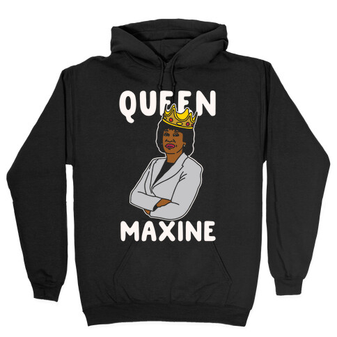 Queen Maxine White Print Hooded Sweatshirt