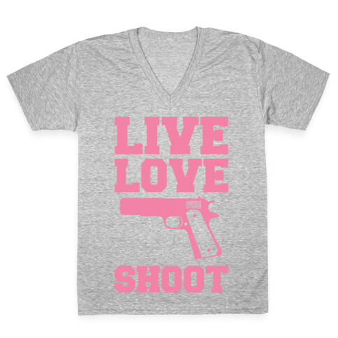 Live Love Shoot V-Neck Tee Shirt