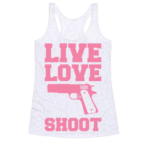 Live Love Shoot Racerback Tank Top