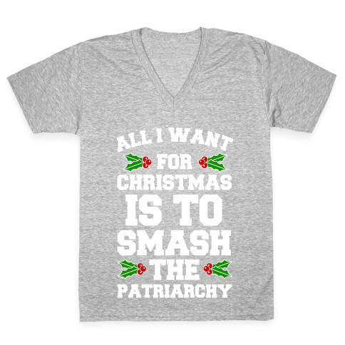 What I Want For Christmas.. V-Neck Tee Shirt