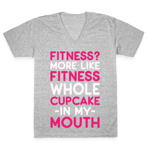 Fitness More like Fitness Whole Cupcake V-Neck Tee Shirt