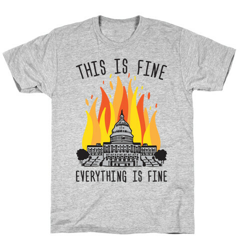 This Is Fine Everything Is Fine U.S. Capitol T-Shirt