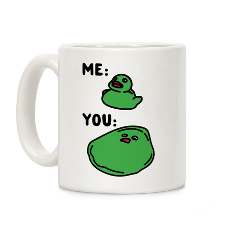 Me vs You Melting Ducky Meme Coffee Mug