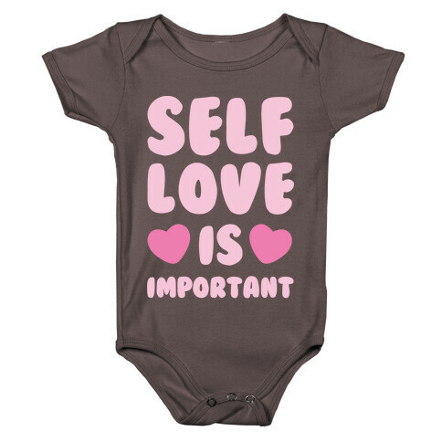 Self Love Is So Important White Print Baby One-Piece