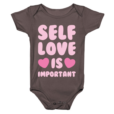 Self Love Is So Important White Print Baby One-Piece