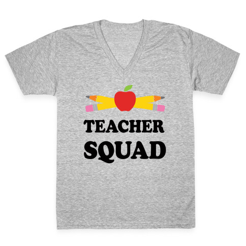 Teacher Squad V-Neck Tee Shirt