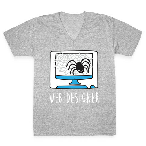 Web Designer Spider V-Neck Tee Shirt