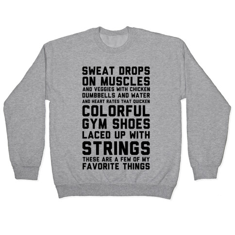 Sweat Drops On Muscles And Veggies With Chicken Pullover