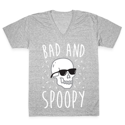 Bad And Spoopy V-Neck Tee Shirt