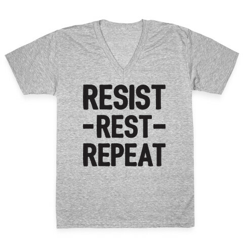 Resist Rest Repeat V-Neck Tee Shirt