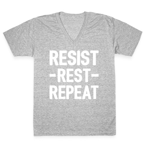 Resist Rest Repeat V-Neck Tee Shirt