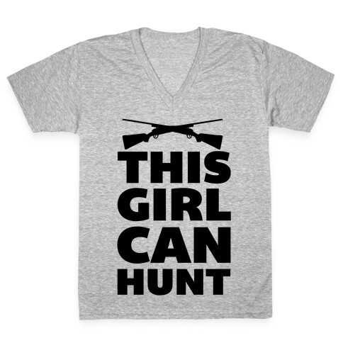 This Girl Can Hunt V-Neck Tee Shirt