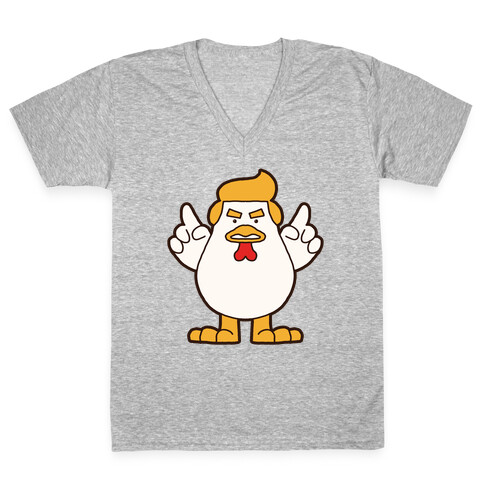 Kawaii Trump Chicken V-Neck Tee Shirt