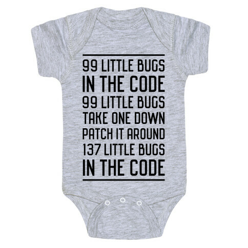 99 Little Bugs in the Code Baby One-Piece