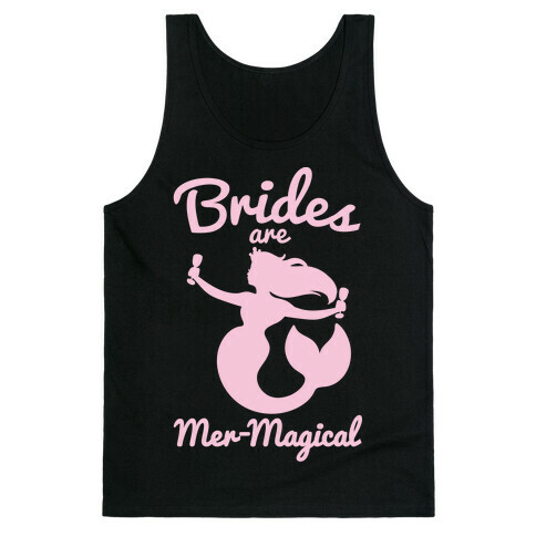 Brides Are Mer-Magical White Print Tank Top