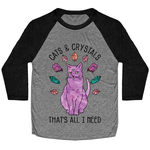 Cats and Crystals Baseball Tee