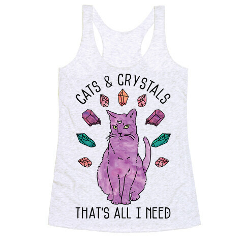 Cats and Crystals Racerback Tank Top
