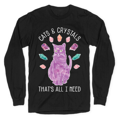 Cats and Crystals Long Sleeve T-Shirt