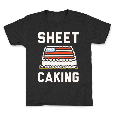 Sheet Caking White Print Kids T-Shirt