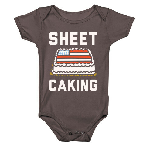 Sheet Caking White Print Baby One-Piece