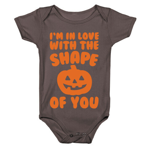 I'm In Love With The Shape Of You Pumpkin Parody White Print Baby One-Piece