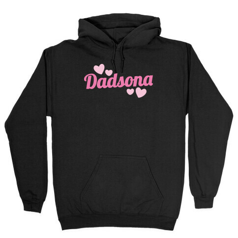 Dadsona Parody White Print Hooded Sweatshirt