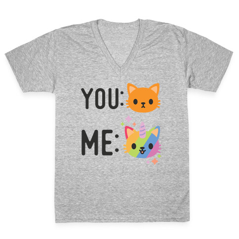 You Me Caticorn V-Neck Tee Shirt