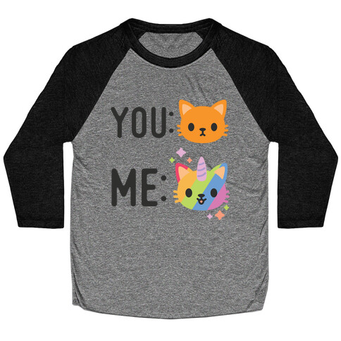 You Me Caticorn Baseball Tee