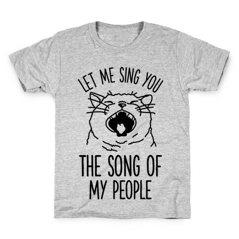The Song Of My People Cat Kids T-Shirt