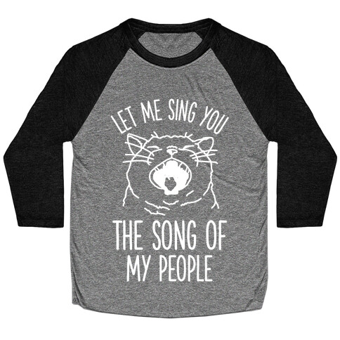 The Song Of My People Cat Baseball Tee